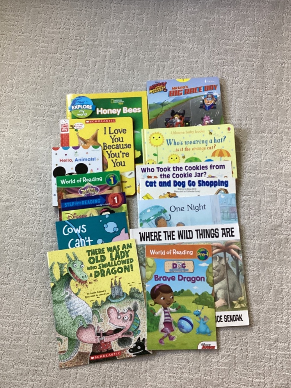 Learning to read bundle of 14 classics, paperback, and Board books.